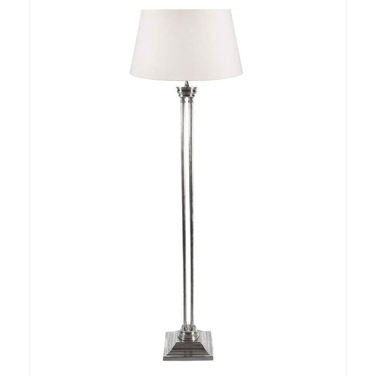 Hudson Floor Lamp Base Antique Silver-abc