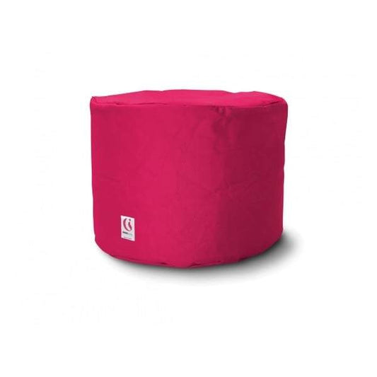Round Ottoman Outdoor Bean Bag - Pink-Outdoor Seating-IndoSoul-Default Title---abc