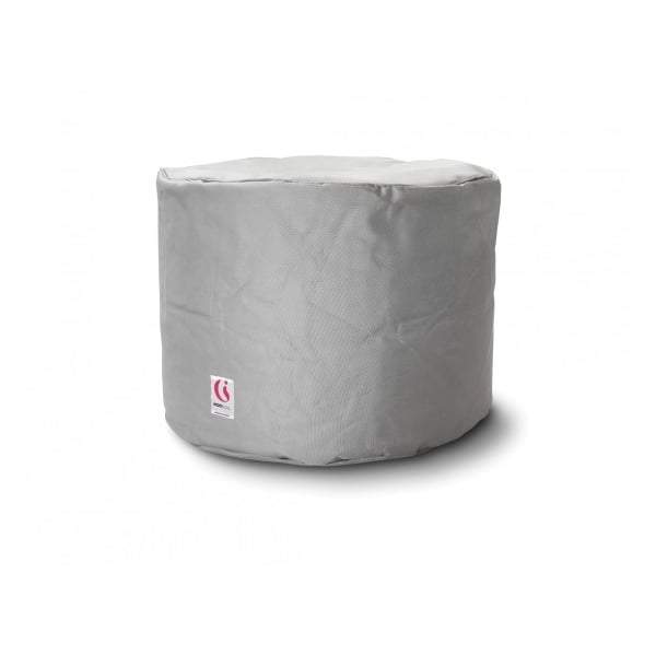 Round Ottoman Outdoor Bean Bag - Silver-Outdoor Seating-IndoSoul-Default Title---abc