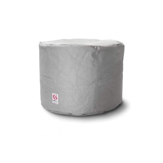 Round Ottoman Outdoor Bean Bag - Silver-Outdoor Seating-IndoSoul-Default Title---abc