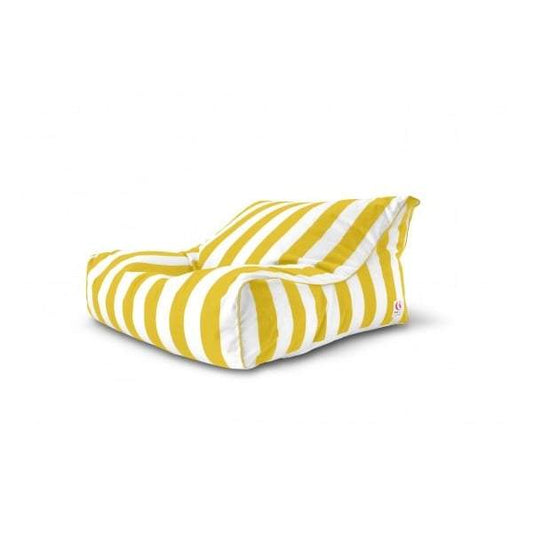 Uluwatu Striped Double Lounger Outdoor Bean Bag - Yellow-Outdoor Seating-IndoSoul-Default Title---abc