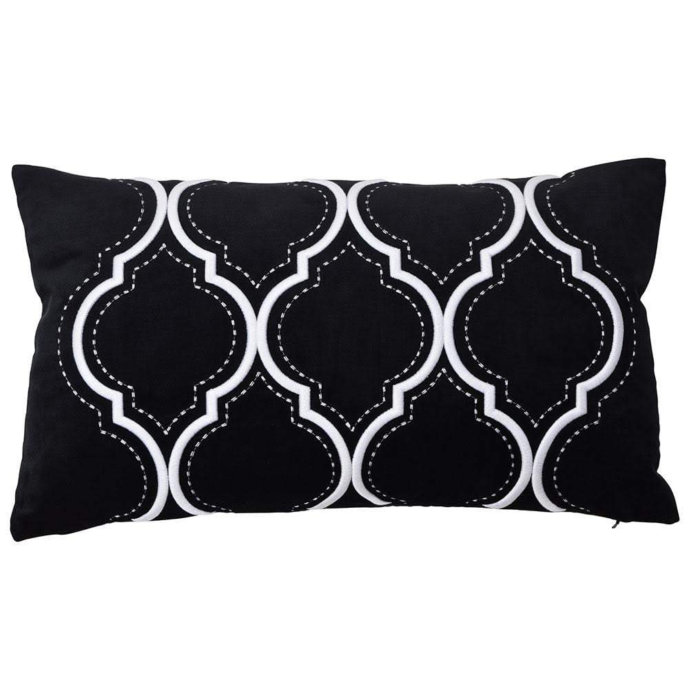 Santa Monica Black Cushion Cover-Cushions-Theo and Joe-Default Title---abc