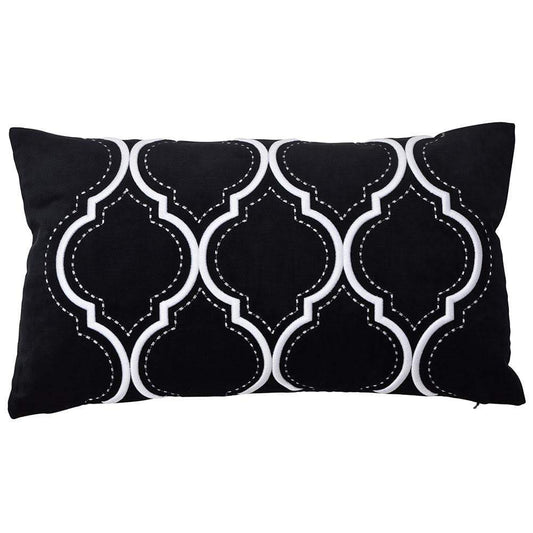 Santa Monica Black Cushion Cover-Cushions-Theo and Joe-Default Title---abc