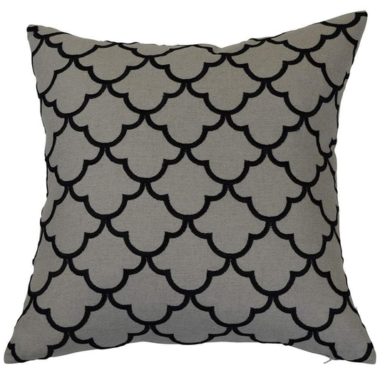 Margaret Black Cushion Cover-abc