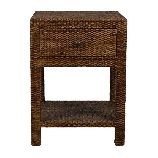 Plantation Rattan Bedside Table-Bedside Tables-Theo and Joe-Default Title---abc