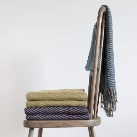Twill Throw Plum 1300x1800mm-Throws-Kilburn & Scott-Default Title---abc