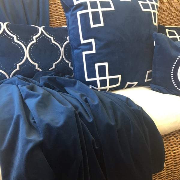 Rodeo Luxury Throw Navy-Throws-Theo and Joe-Default Title---abc