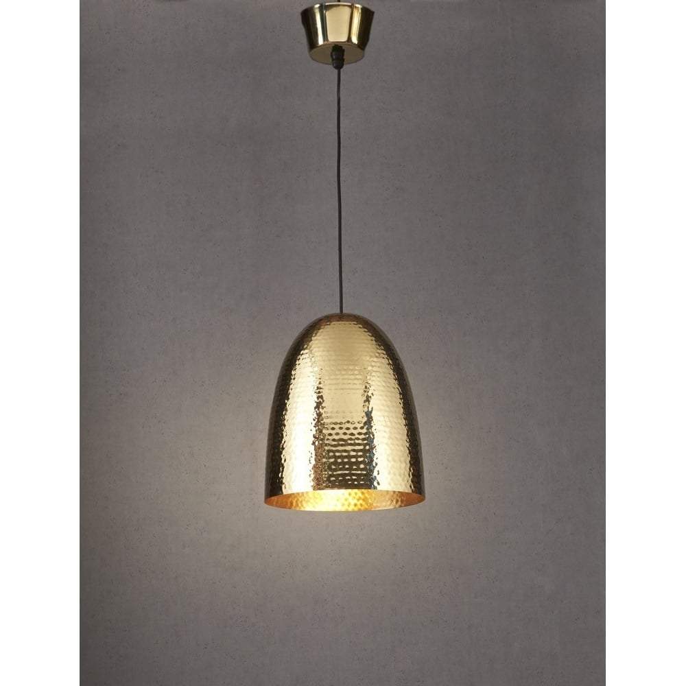 Dolce Beaten Brass Hanging Lamp-abc