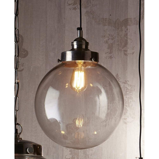 Celeste Medium Hanging Lamp in Silver-abc