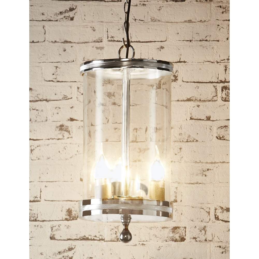 Carnaby Glass Hanging Lamp in Nickel-abc