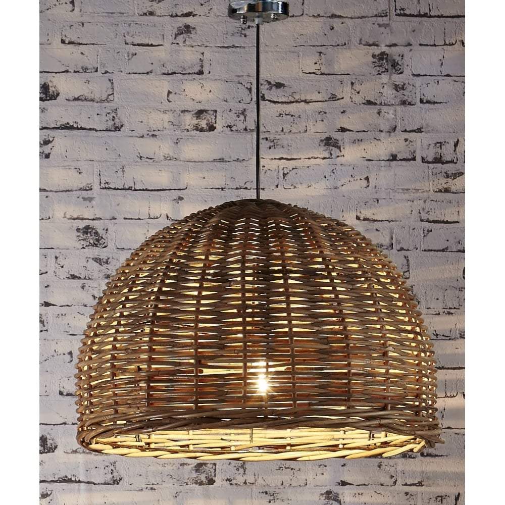 Rattan Large Hanging Pendant 60x40-Chandeliers and Ceiling Lights-Emac & Lawton-Default Title---abc