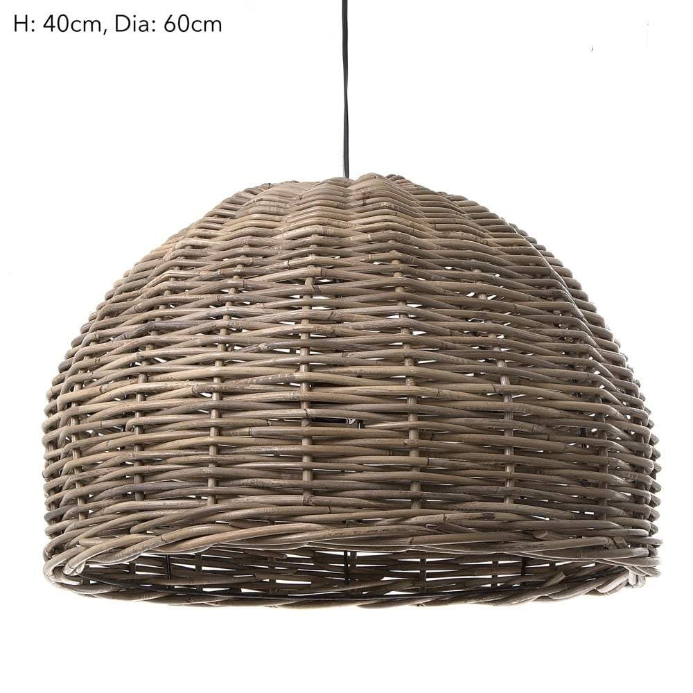 Rattan Large Hanging Pendant 60x40-Chandeliers and Ceiling Lights-Emac & Lawton-Default Title---abc