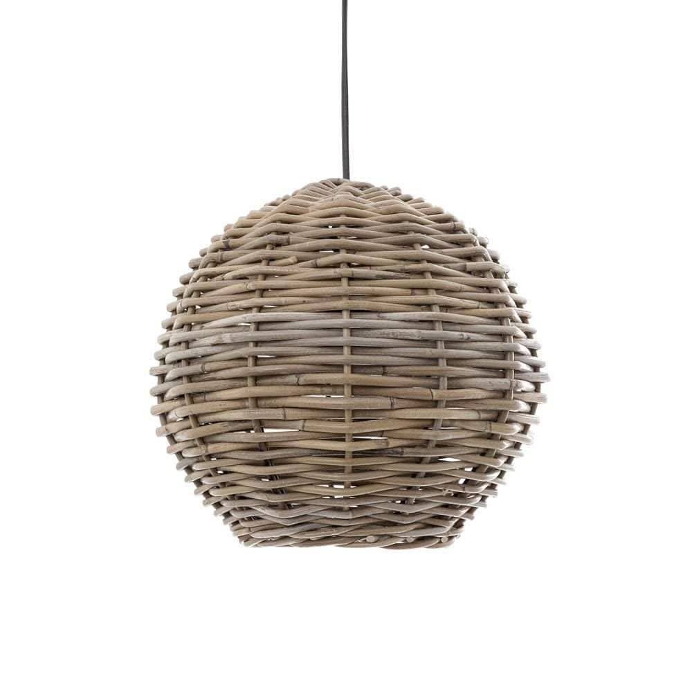 Rattan Round Hanging Pendant 30cm-Chandeliers and Ceiling Lights-Emac & Lawton-Default Title---abc
