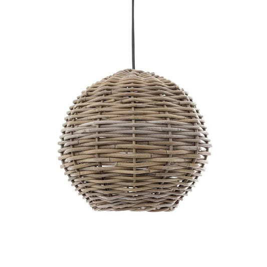 Rattan Round Hanging Pendant 30cm-Chandeliers and Ceiling Lights-Emac & Lawton-Default Title---abc