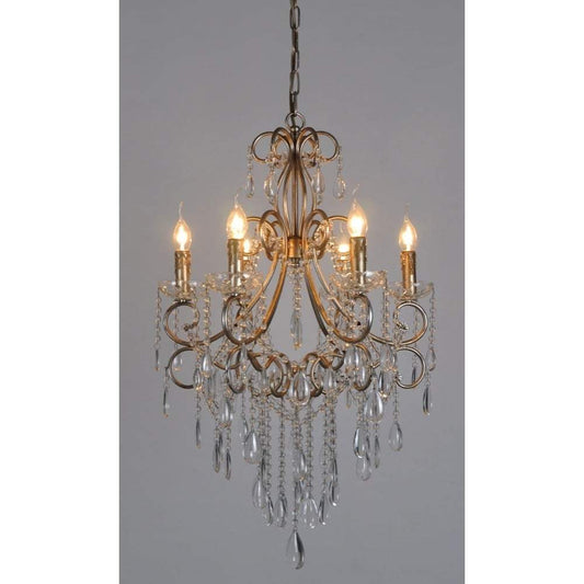 Raphael Chandelier in Antique Silver-Chandeliers and Ceiling Lights-Emac & Lawton-Default Title---abc