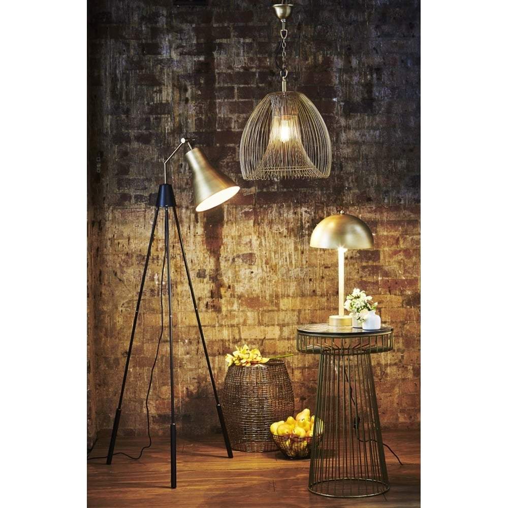 Rotterdam Floor Lamp in Antique Brass-Floor Standing Lamps-Emac & Lawton-Default Title---abc