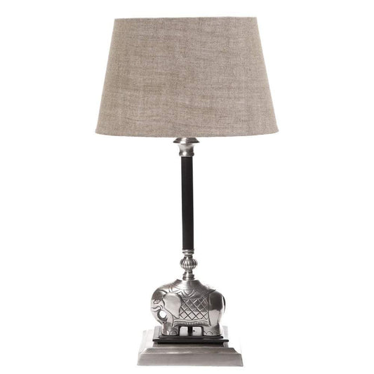 Sabu Table Lamp Base Dark Ant Silver-Table Lamps-Emac & Lawton-Default Title---abc