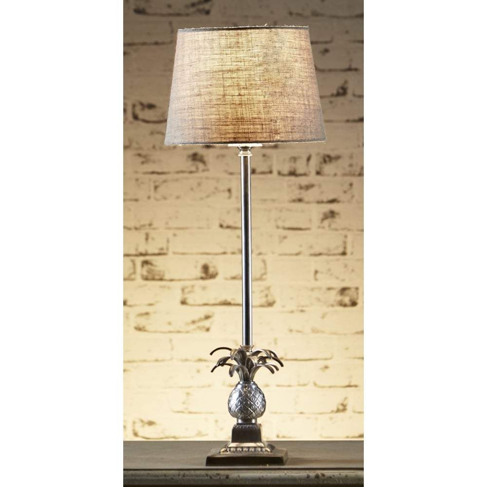 Caribbean Table Lamp Base Ant.Silver-abc