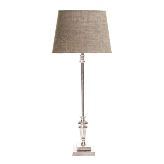 Lyon Table Lamp Base Antique Silver-abc