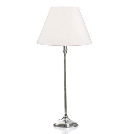 Swanston Table Lamp Base Antique Silver-Table Lamps-Emac & Lawton-Default Title---abc