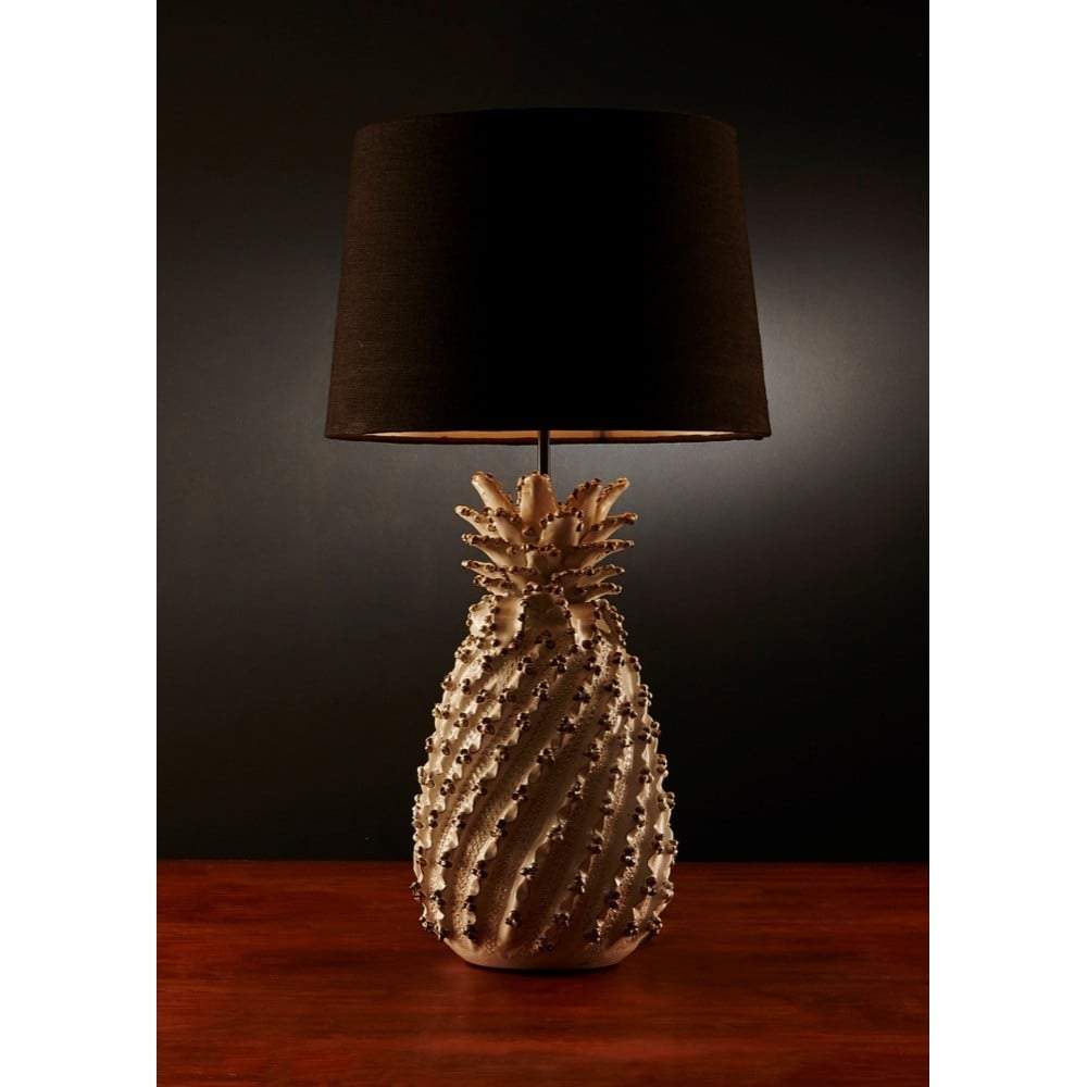 Pineapple Table Lamp Base White-Table Lamps-Emac & Lawton-Default Title---abc