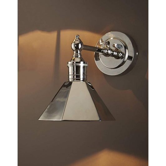 Mayfair Sconce W/Shade Shiny Nickel-abc