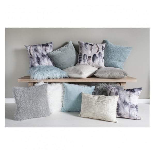 Kirkby Stabstitch Velvet Cushion Natural 450x450mm-abc