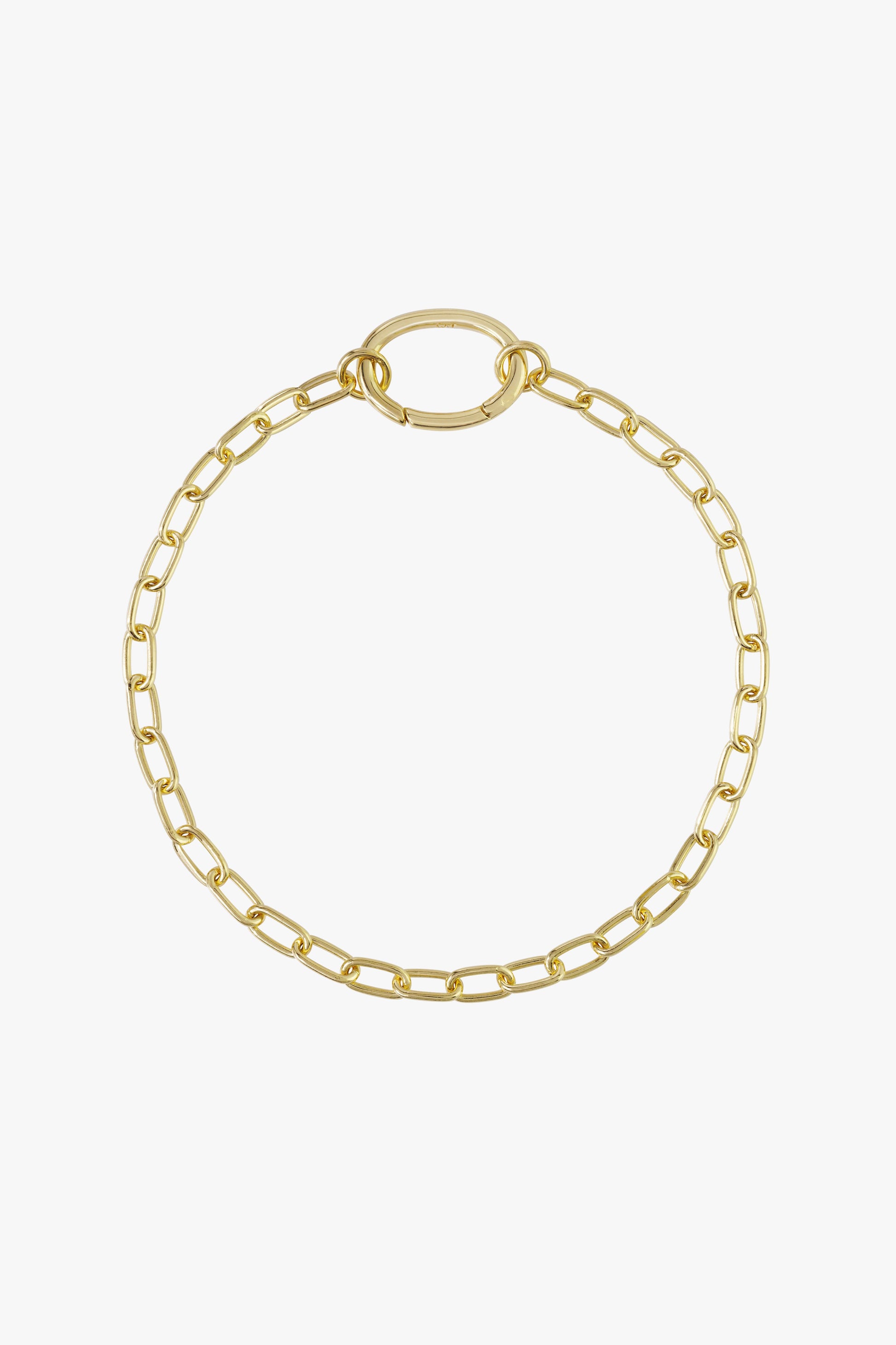 Chunky figaro clasp bracelet gold pated-abc