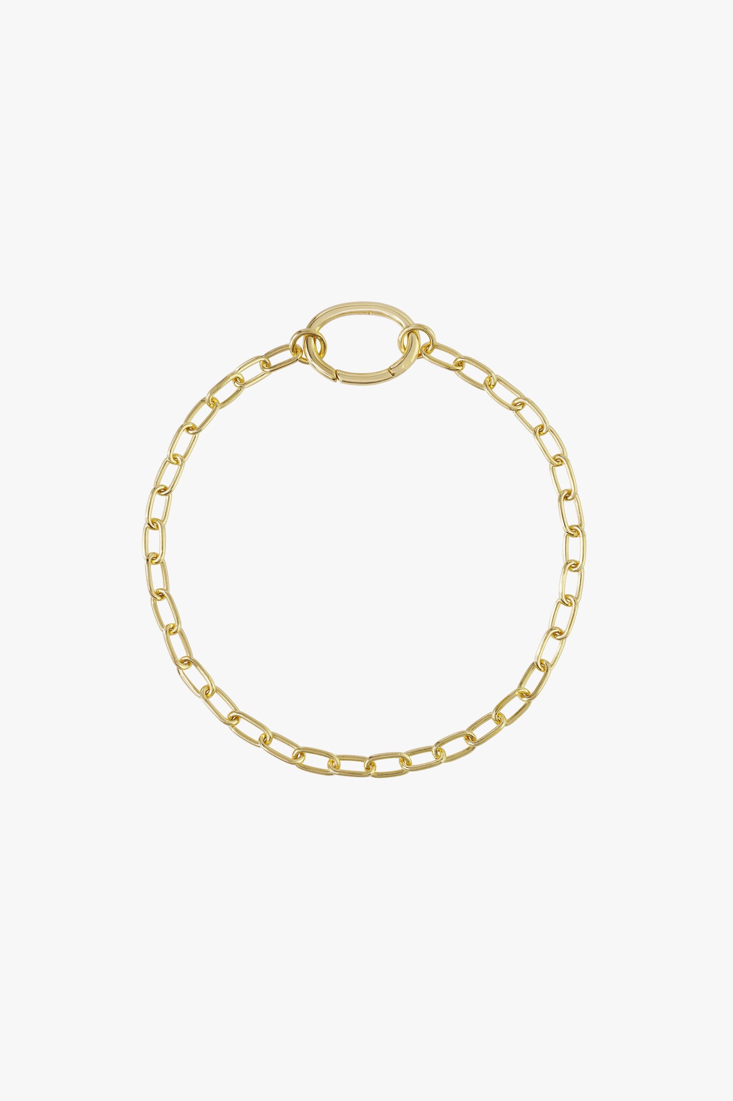Chunky figaro clasp bracelet gold pated-abc