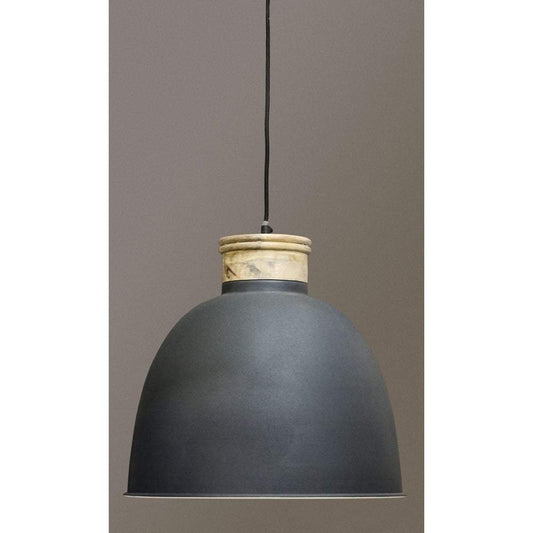 Queenspark Pendant With Wooden Top-Chandeliers and Ceiling Lights-Emac & Lawton-Default Title---abc