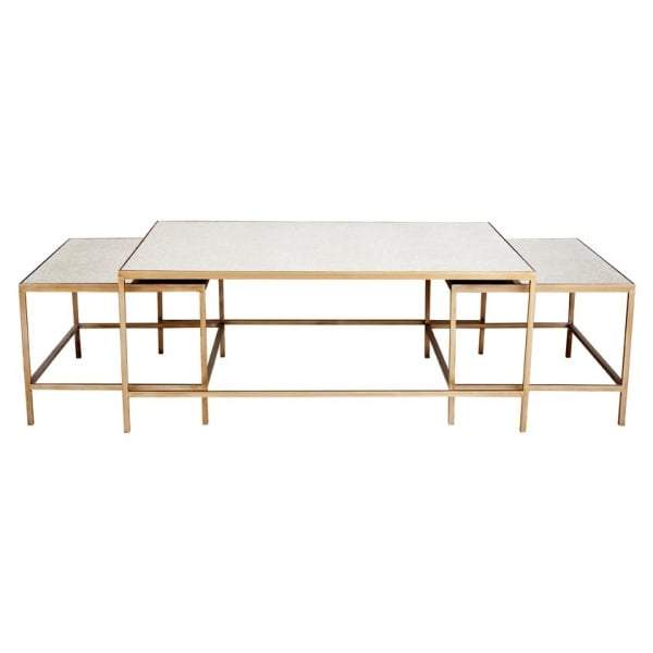 Cocktail Coffee Table - Antique 3pc-abc