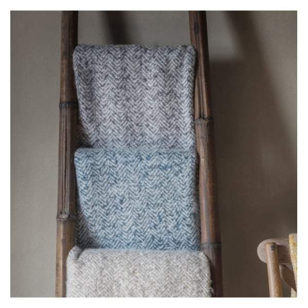 Herringbone Mohair Throw Grey W1300 x H1800mm-abc