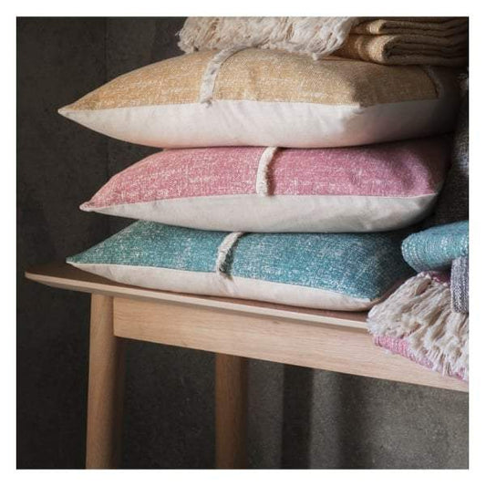 Patna Fringe Cushion Teal W450 x H450mm-Cushions-Bodhi-Default Title---abc