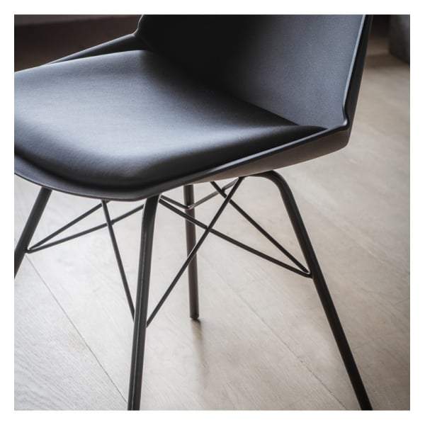 Forli Chair Black (4pk) W480 x D525 x H835mm-abc