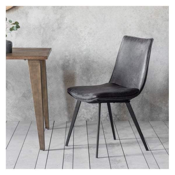 Herne Chair Grey (2pk) W460 x D600 x H870mm-abc