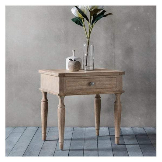 Makassar 1 Drawer Side Table W530 x D450 x H560mm-abc