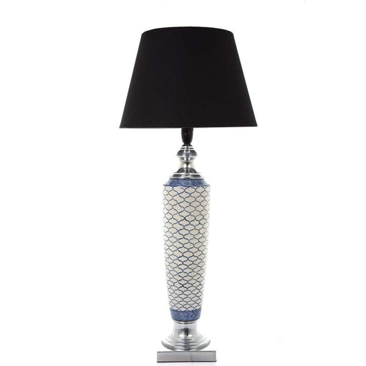 Regal Ceramic Lamp Base Silver-Table Lamps-Emac & Lawton-Default Title---abc