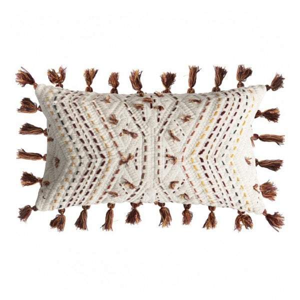 Paracas Emb Cushion Burnt Orange/Cream-Cushions-Bodhi-Default Title---abc