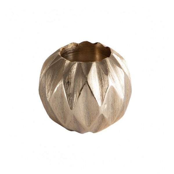 Kingsley Diamond Ball Tealight Holder Gold Small-abc