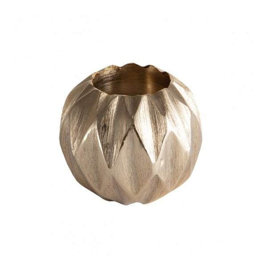 Kingsley Diamond Ball Tealight Holder Gold Small-abc