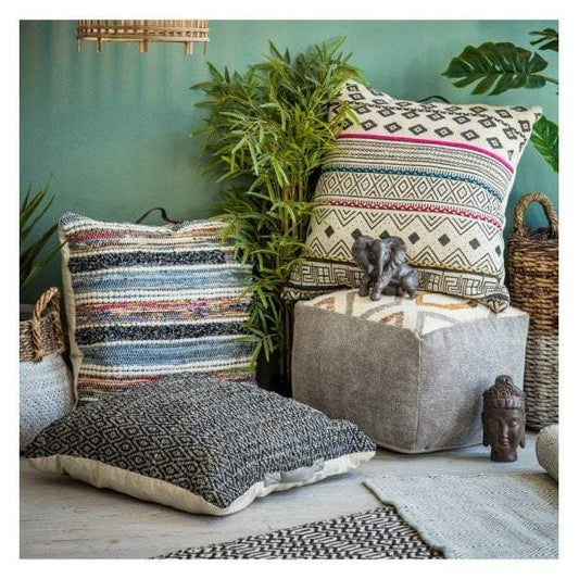 Mendez Pouffe Ochre/Grey-abc