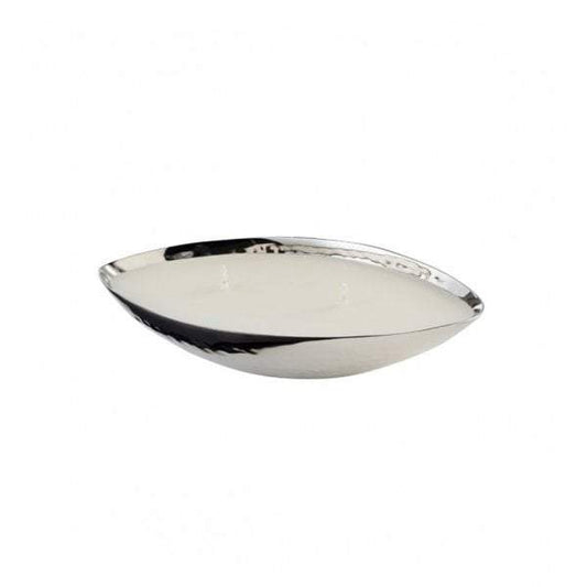 Lucia Medium Candle Candleholder Hammered Nickel-abc