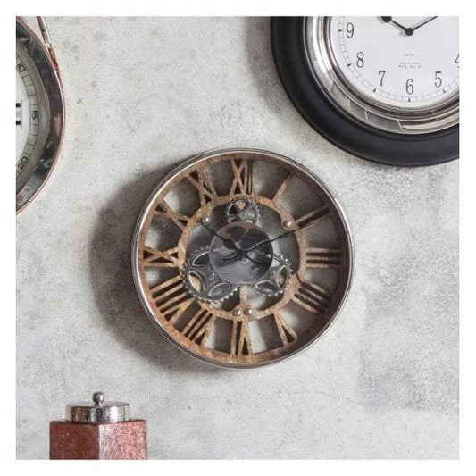 Fairbank Wall Clock Polished Nickel-abc