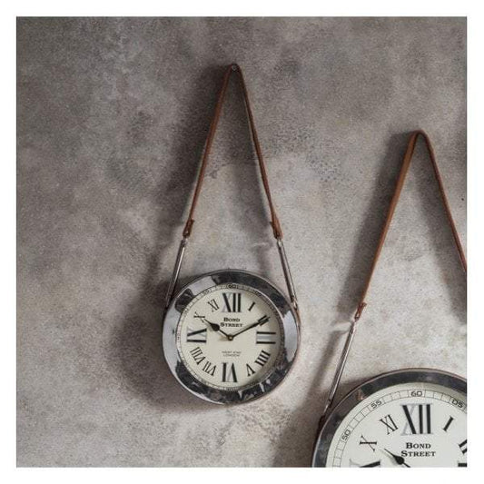 Cusak Small Wall Clock Polished Nickel-abc