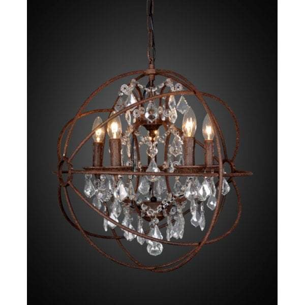 Sundance Chandelier medium in Rust-Chandeliers and Ceiling Lights-Emac & Lawton-Default Title---abc