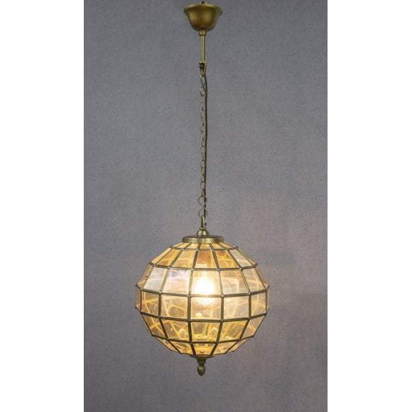 Prince Albert Small Hanging Lamp Brass-Chandeliers and Ceiling Lights-Emac & Lawton-Default Title---abc