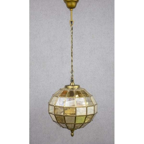 Prince Albert Small Hanging Lamp Brass-Chandeliers and Ceiling Lights-Emac & Lawton-Default Title---abc