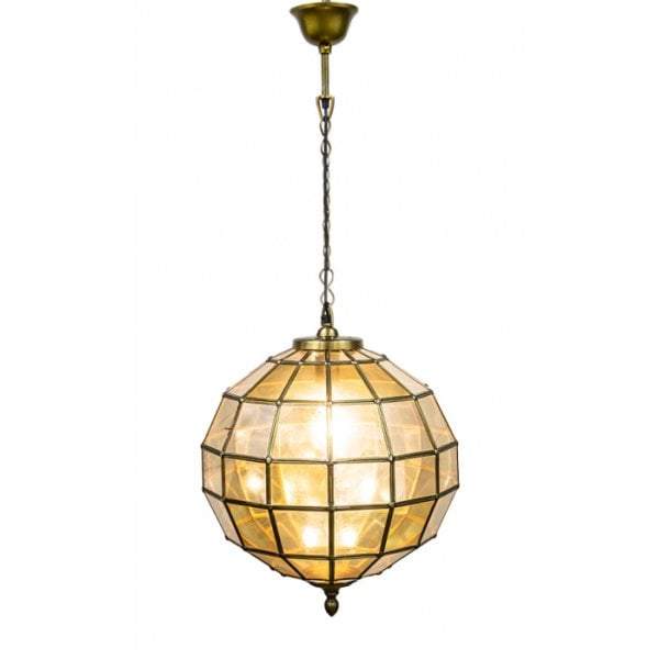 Prince Albert Medium Hanging Lamp Brass-Chandeliers and Ceiling Lights-Emac & Lawton-Default Title---abc