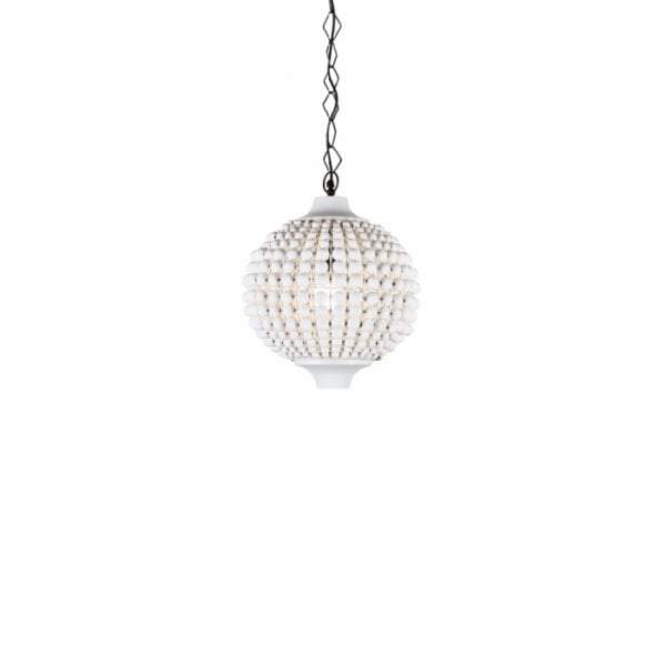 Kasbah white beaded hanging lamp-abc