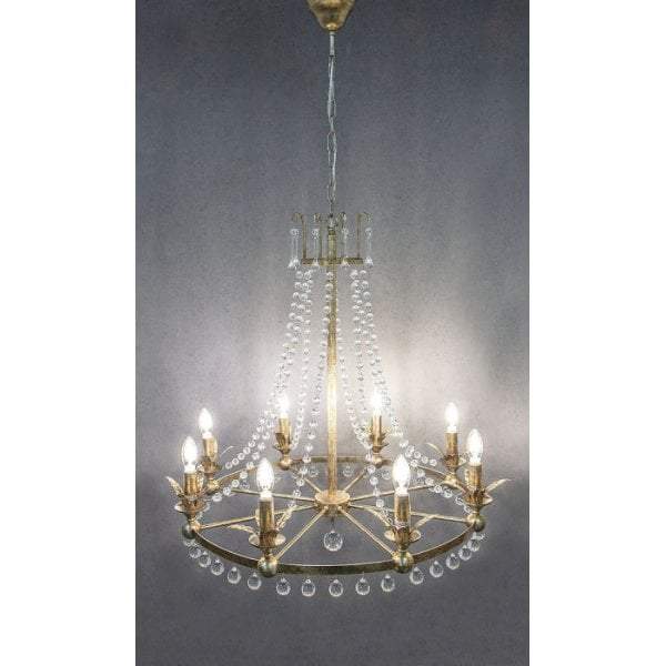 Rococo Chandelier Iron in Ant Silver-Chandeliers and Ceiling Lights-Emac & Lawton-Default Title---abc